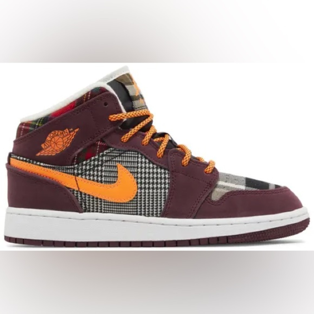 Nike Air Jordan 1 Mid SE GS 'Plaid size 8C